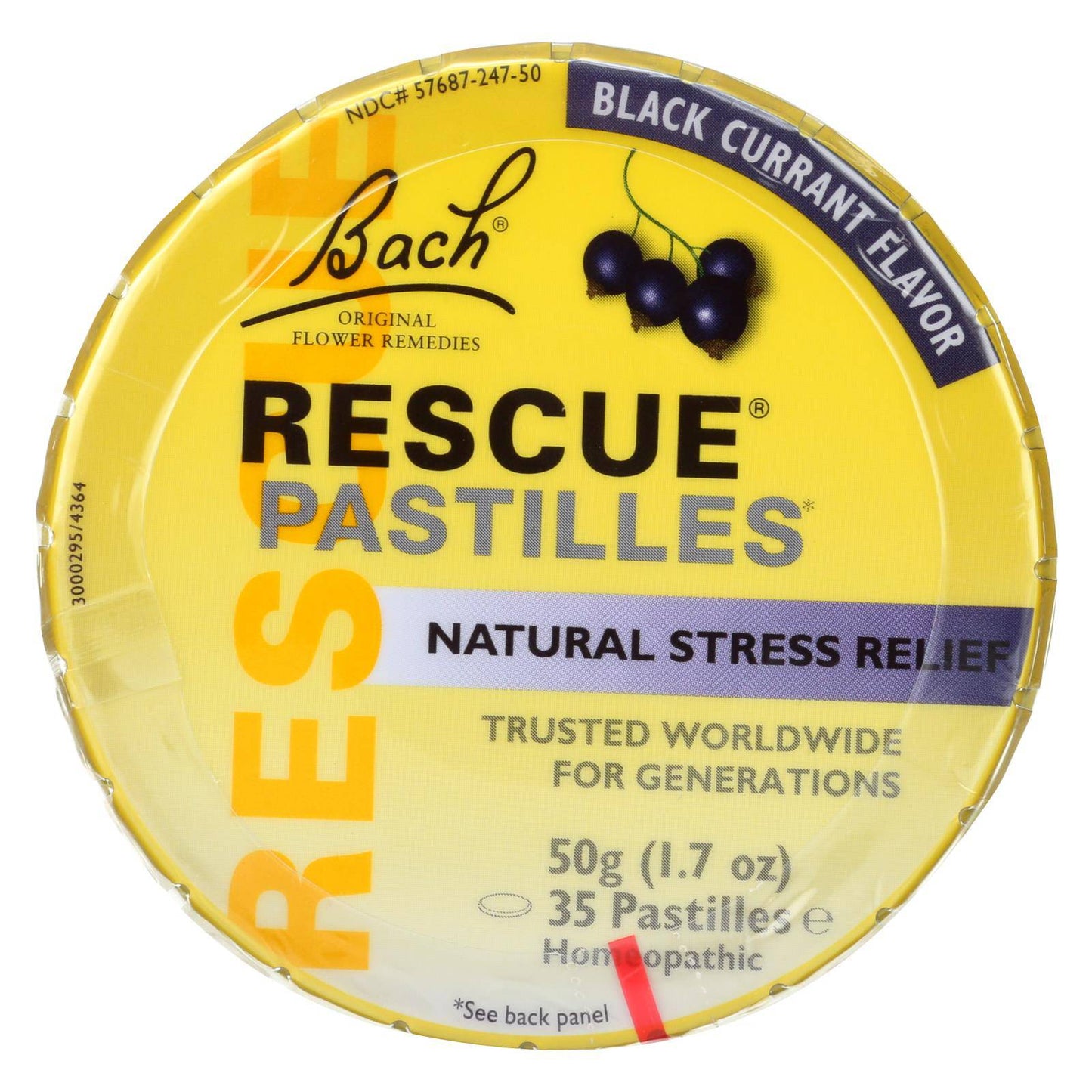 Buy Bach Flower Remedies Rescue Pastilles Black Currant - 1.7 Oz - Case Of 12  at OnlyNaturals.us