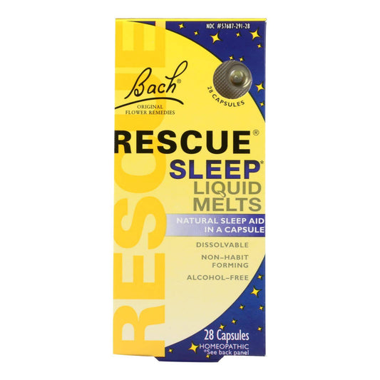 Buy Bach Flower Remedies Rescue Sleep Liquid Melts - 28 Capsules  at OnlyNaturals.us