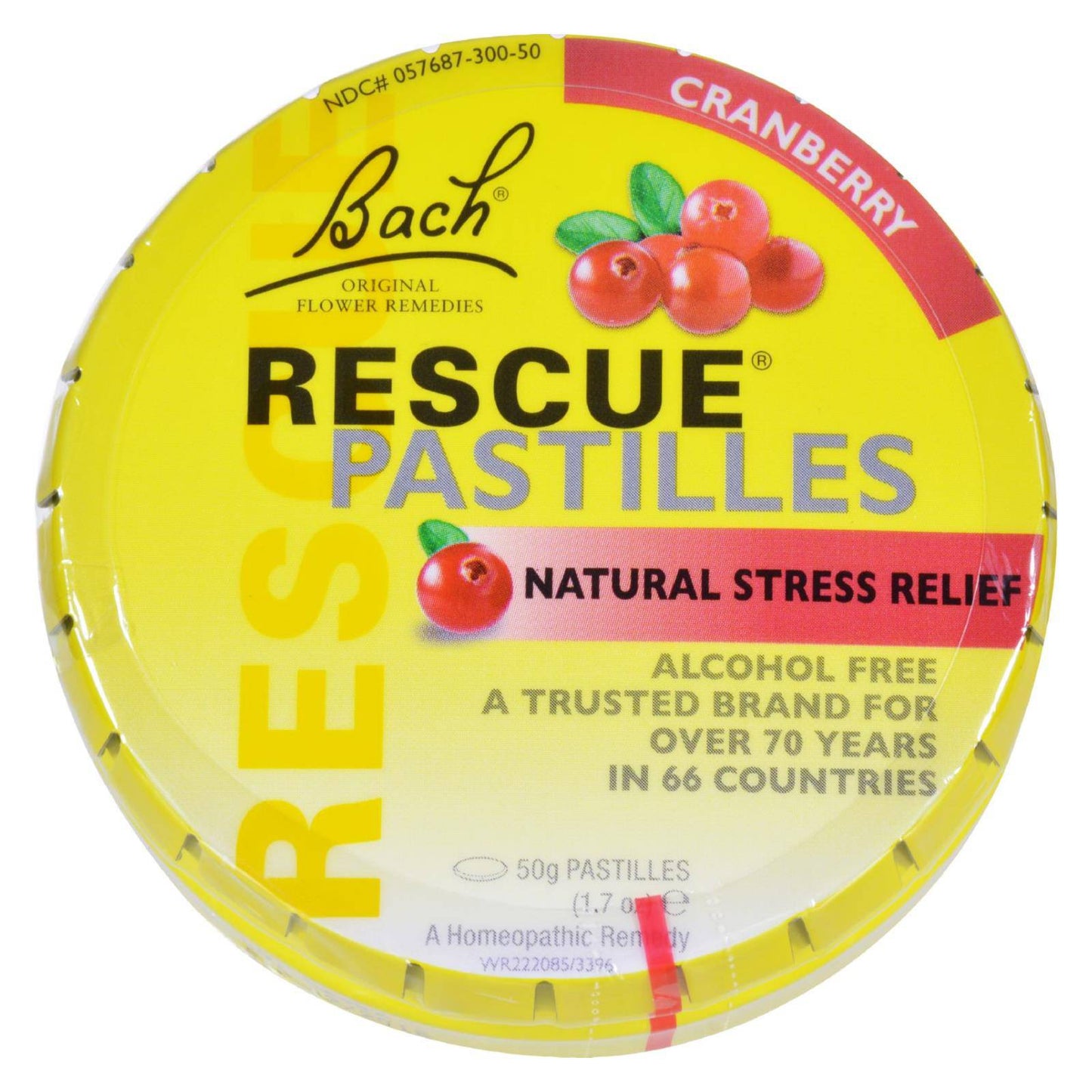 Bach Rescue Remedy Pastilles - Cranberry - 50 Grm - Case Of 12 | OnlyNaturals.us