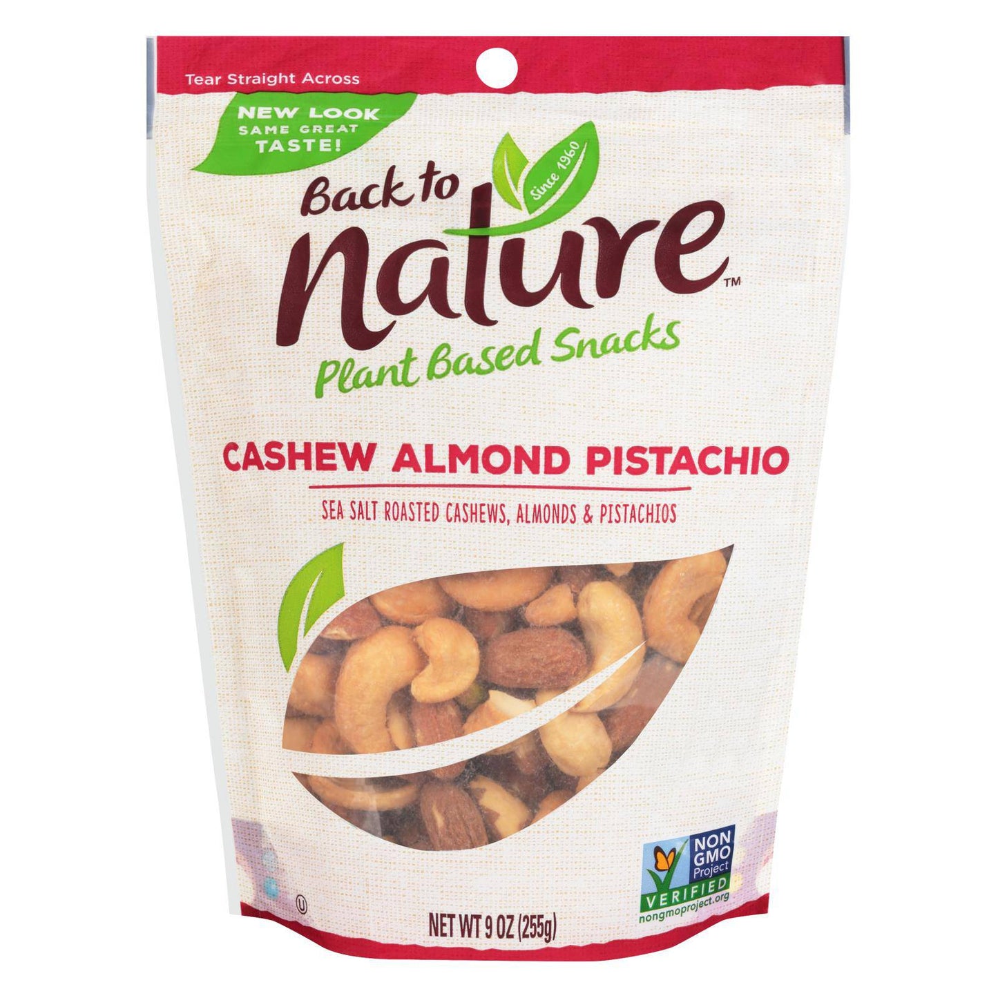 Back To Nature Cashew Almond Pistachio Mix - Case Of 9 - 9 Oz. | OnlyNaturals.us
