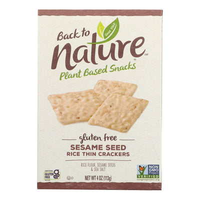 Buy Back To Nature Sesame Seed Rice Thin Crackers - Rice And Sesame Seeds - Case Of 12 - 4 Oz.  at OnlyNaturals.us
