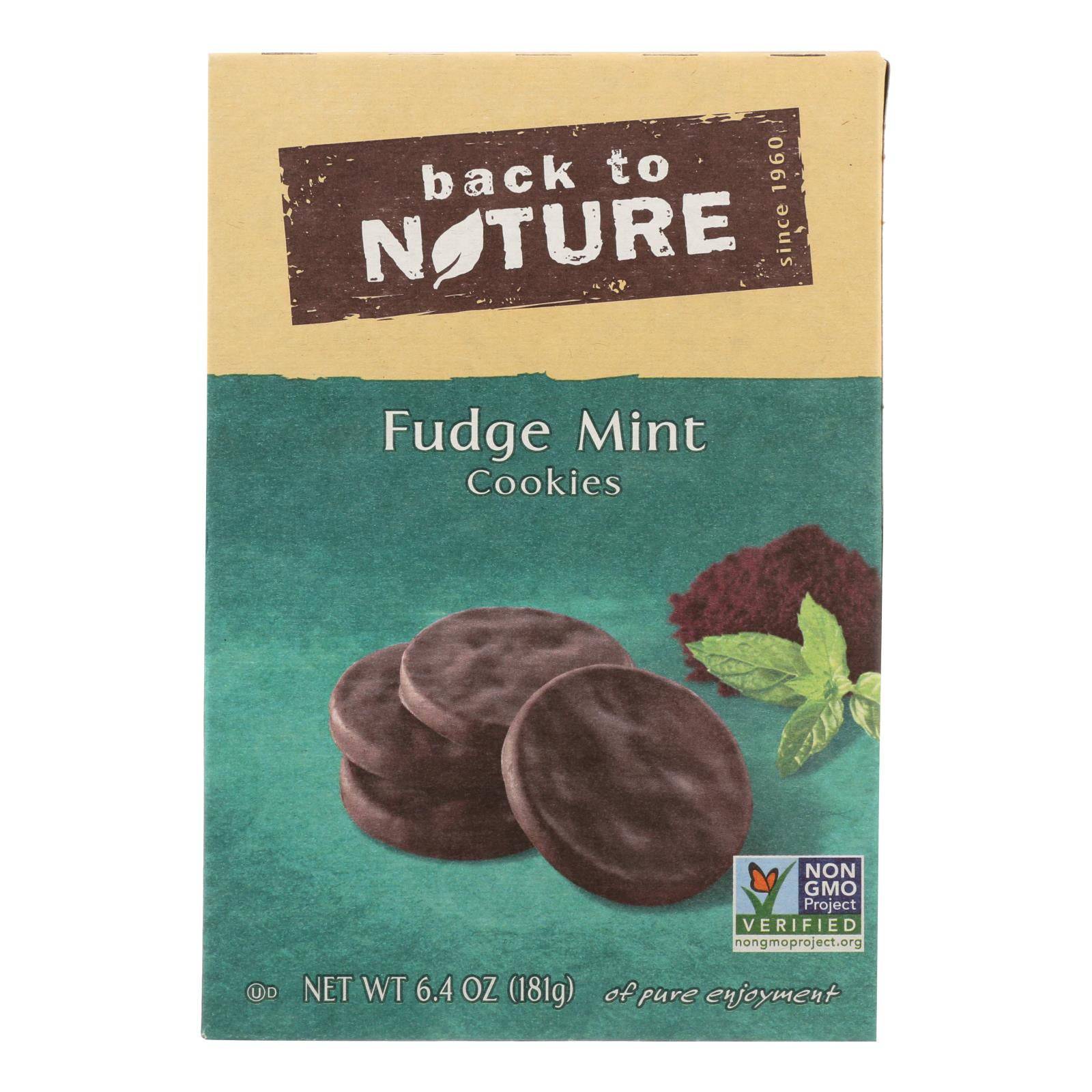 Buy Back To Nature Cookies - Fudge Mint - Case Of 6 - 6.4 Oz.  at OnlyNaturals.us