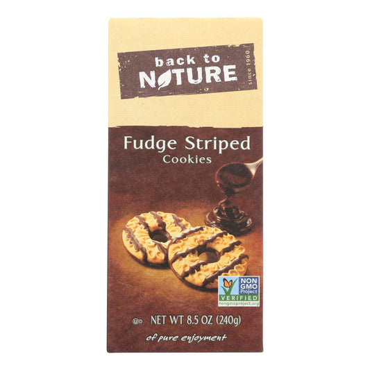 Buy Back To Nature Cookies - Fudge Striped Shortbread - 8.5 Oz - Case Of 6  at OnlyNaturals.us