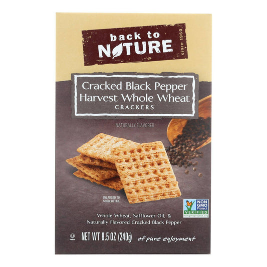 Buy Back To Nature Crackers - Whole Wheat Black Pepper - Case Of 12 - 8.5 Oz  at OnlyNaturals.us