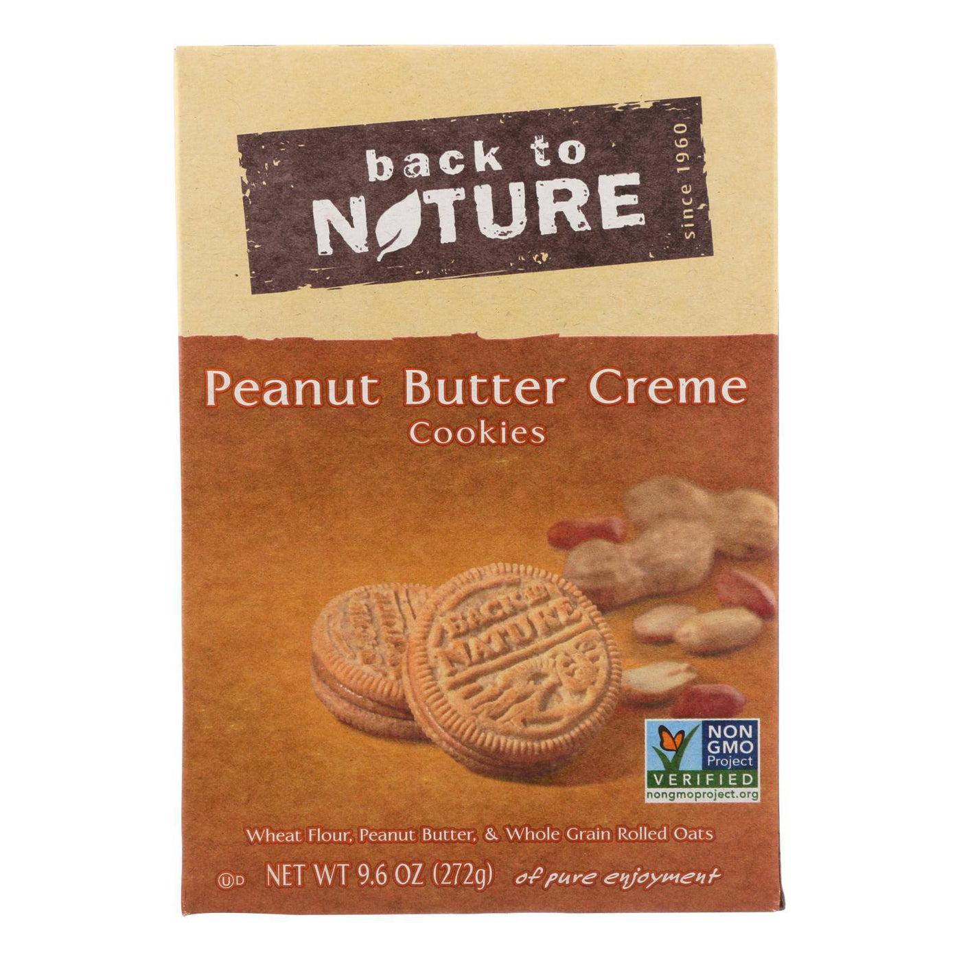 Buy Back To Nature Creme Cookies - Peanut Butter - Case Of 6 - 9.6 Oz.  at OnlyNaturals.us