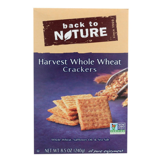 Buy Back To Nature Harvest Whole Wheat Crackers - Whole Wheat Safflower Oil And Sea Salt - Case Of 12 - 8.5 Oz.  at OnlyNaturals.us