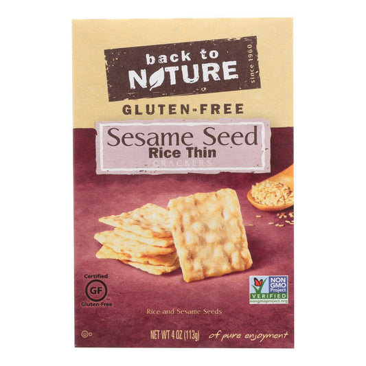 Buy Back To Nature Sesame Seed Rice Thin Crackers - Rice And Sesame Seeds - Case Of 12 - 4 Oz.  at OnlyNaturals.us