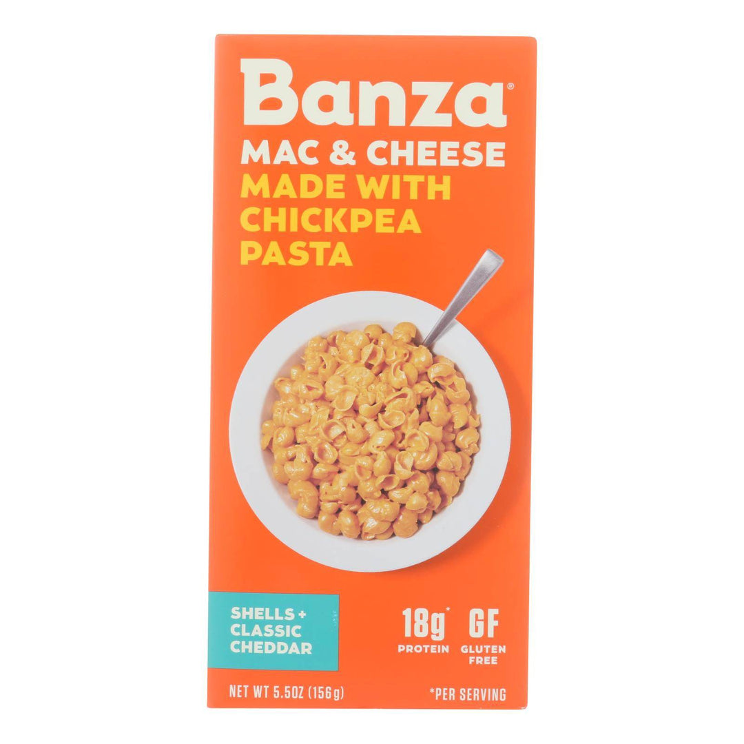 Banza - Chickpea Pasta Mac And Cheese - Shells And Classic Cheddar - Case Of 6 - 5.5 Oz. | OnlyNaturals.us