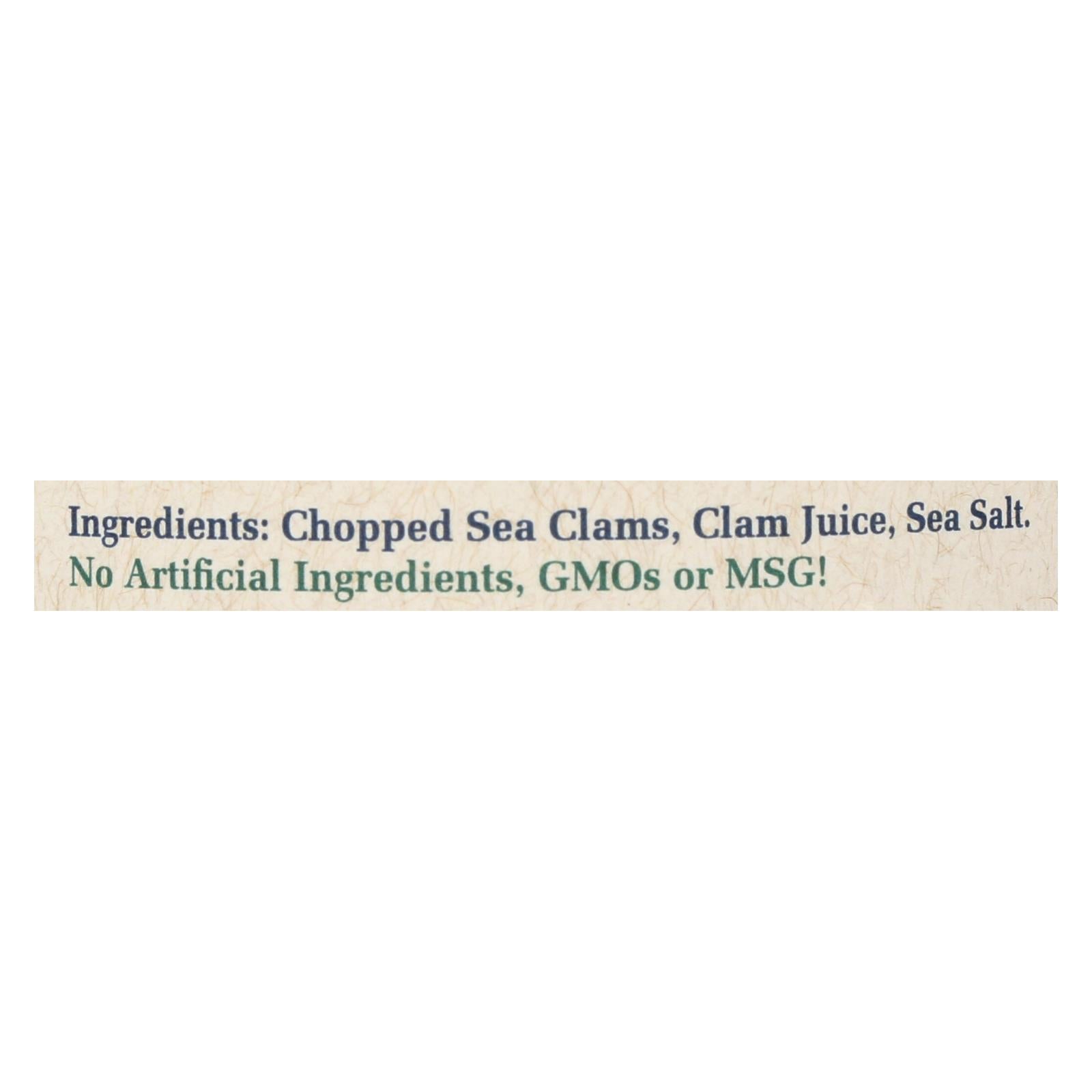 Bar Harbor - Chopped Clams - Case Of 12 - 6.5 Oz. | OnlyNaturals.us