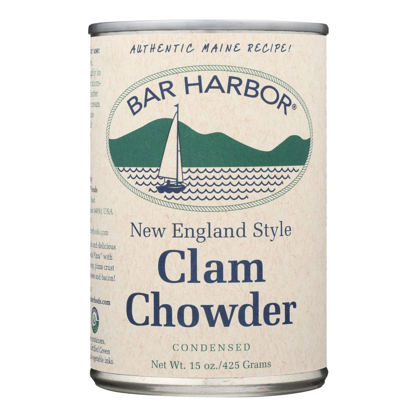 Buy Bar Harbor - All Natural New England Clam Chowder - Case Of 6 - 15 Oz.  at OnlyNaturals.us