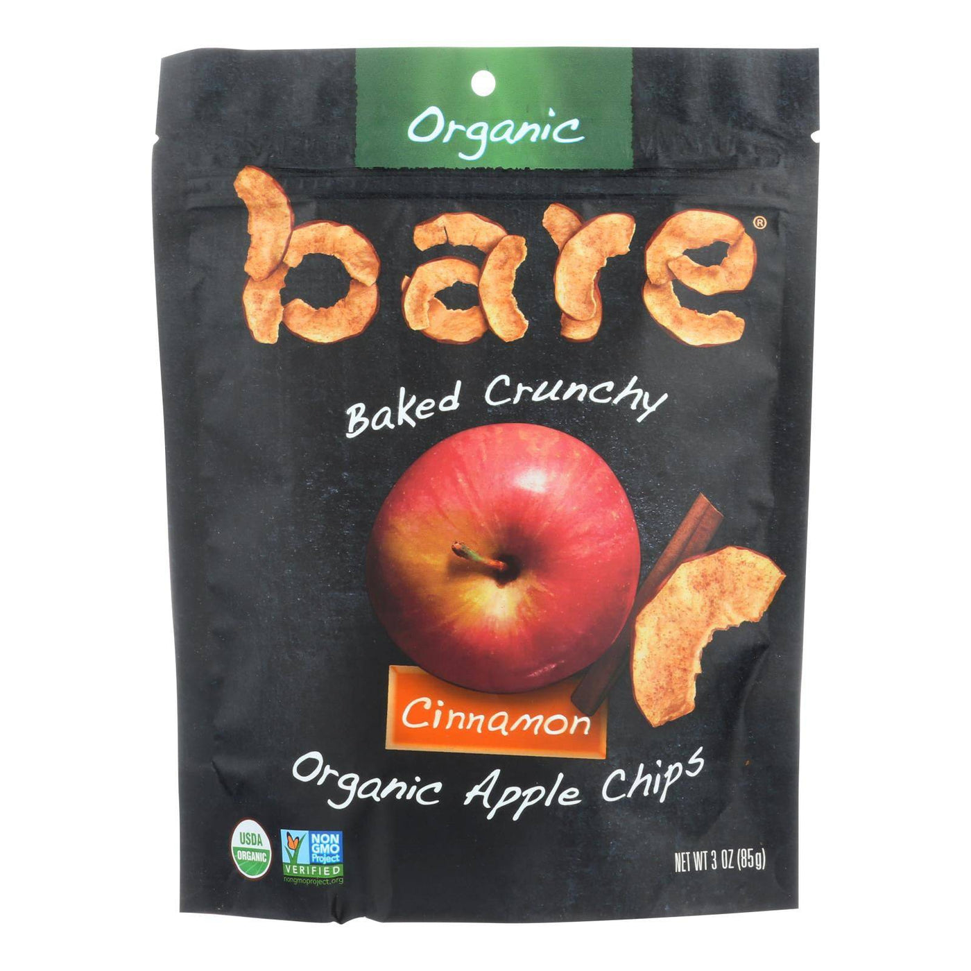 Buy Bare Fruit Apple Chips - Organic - Crunchy - Simply Cinnamon - 3 Oz - Case Of 12  at OnlyNaturals.us