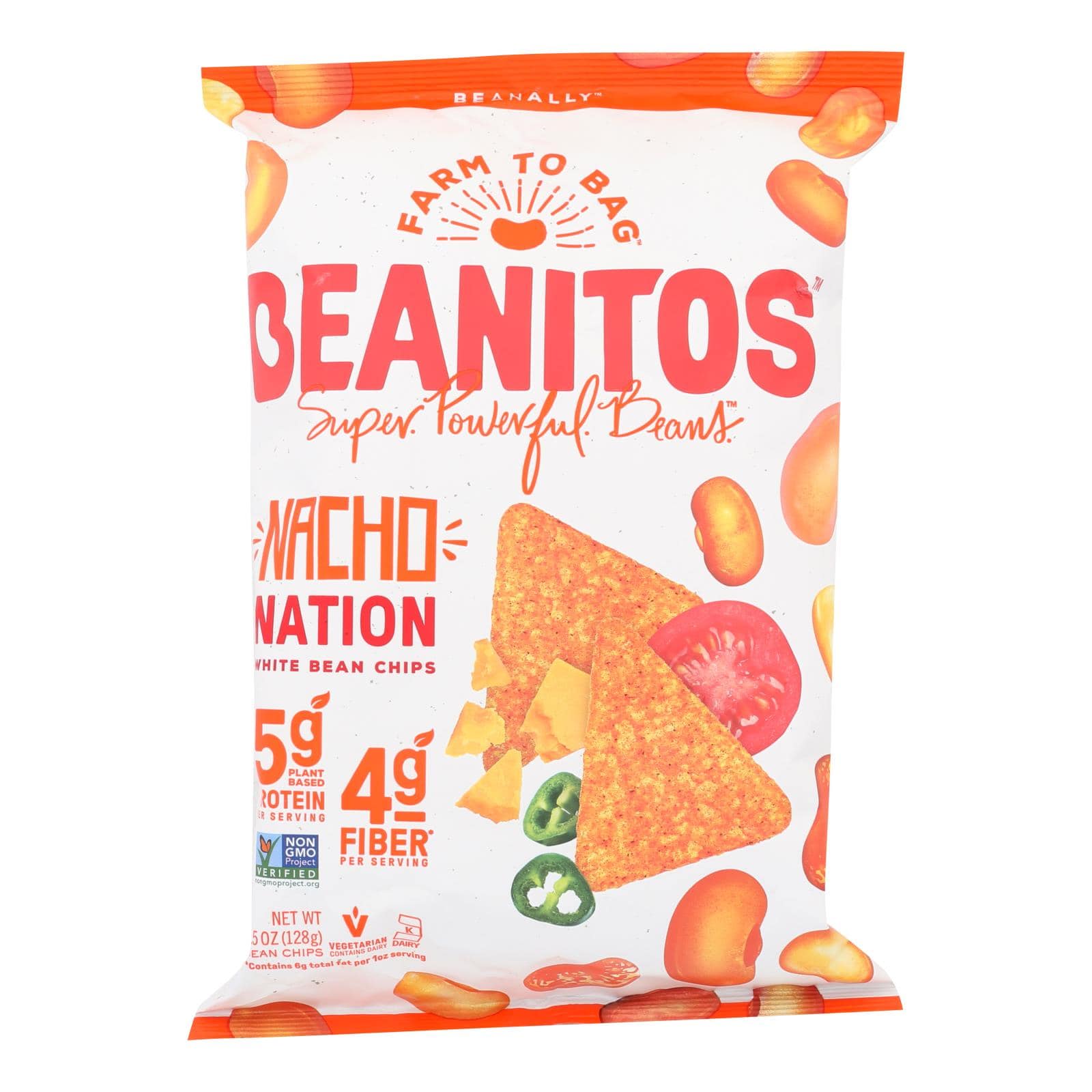 Beanitos - White Bean Chips - Nacho Nation - Case Of 6 - 4.5 Oz. | OnlyNaturals.us