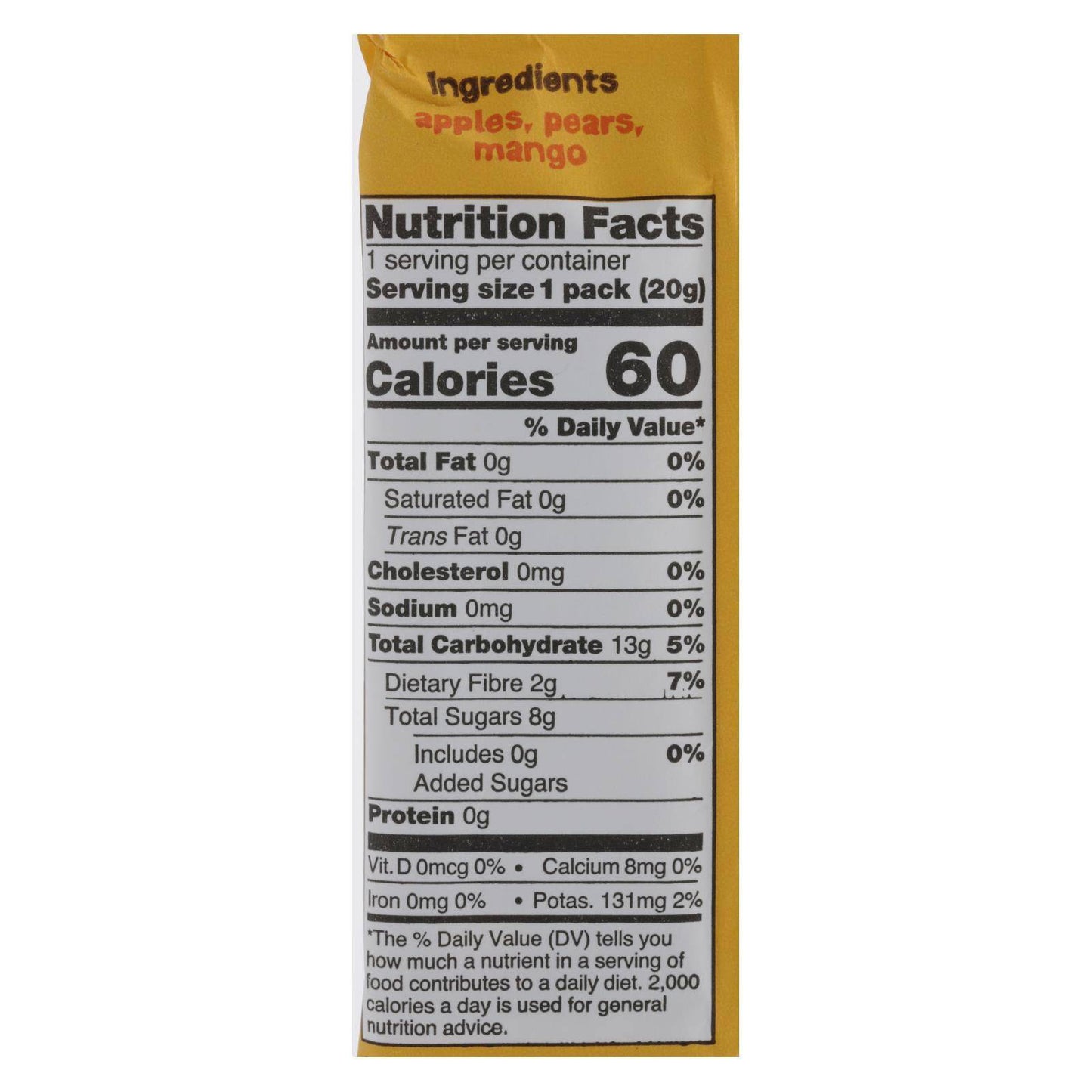 Bear Real Fruit Roll Yoyo - Mango - Case Of 6 - 3.5 Oz | OnlyNaturals.us