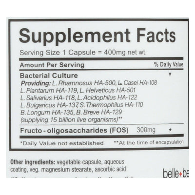 Buy Belle And Bella Ultra 10 Probiotic - Maximum Strength - 30 Capsules  at OnlyNaturals.us