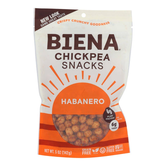 Biena Chickpea Snacks - Habanero - Case Of 8 - 5 Oz. | OnlyNaturals.us