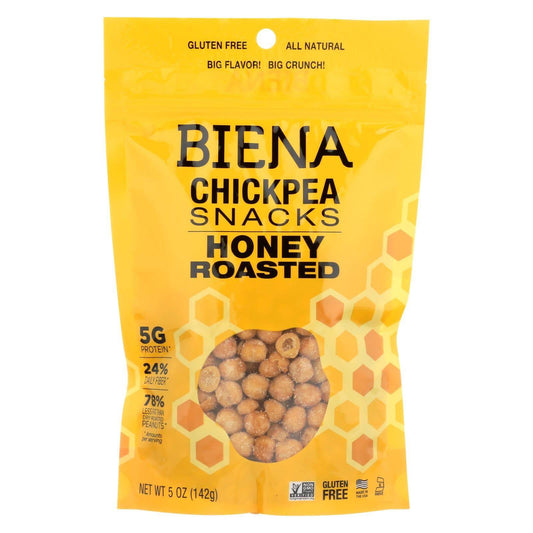 Biena Chickpea Snacks - Honey Roasted - Case Of 8 - 5 Oz. | OnlyNaturals.us