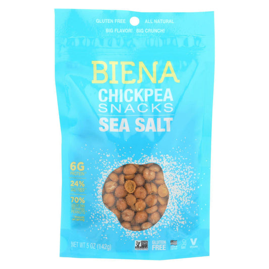 Biena Chickpea Snacks - Sea Salt - Case Of 8 - 5 Oz. | OnlyNaturals.us