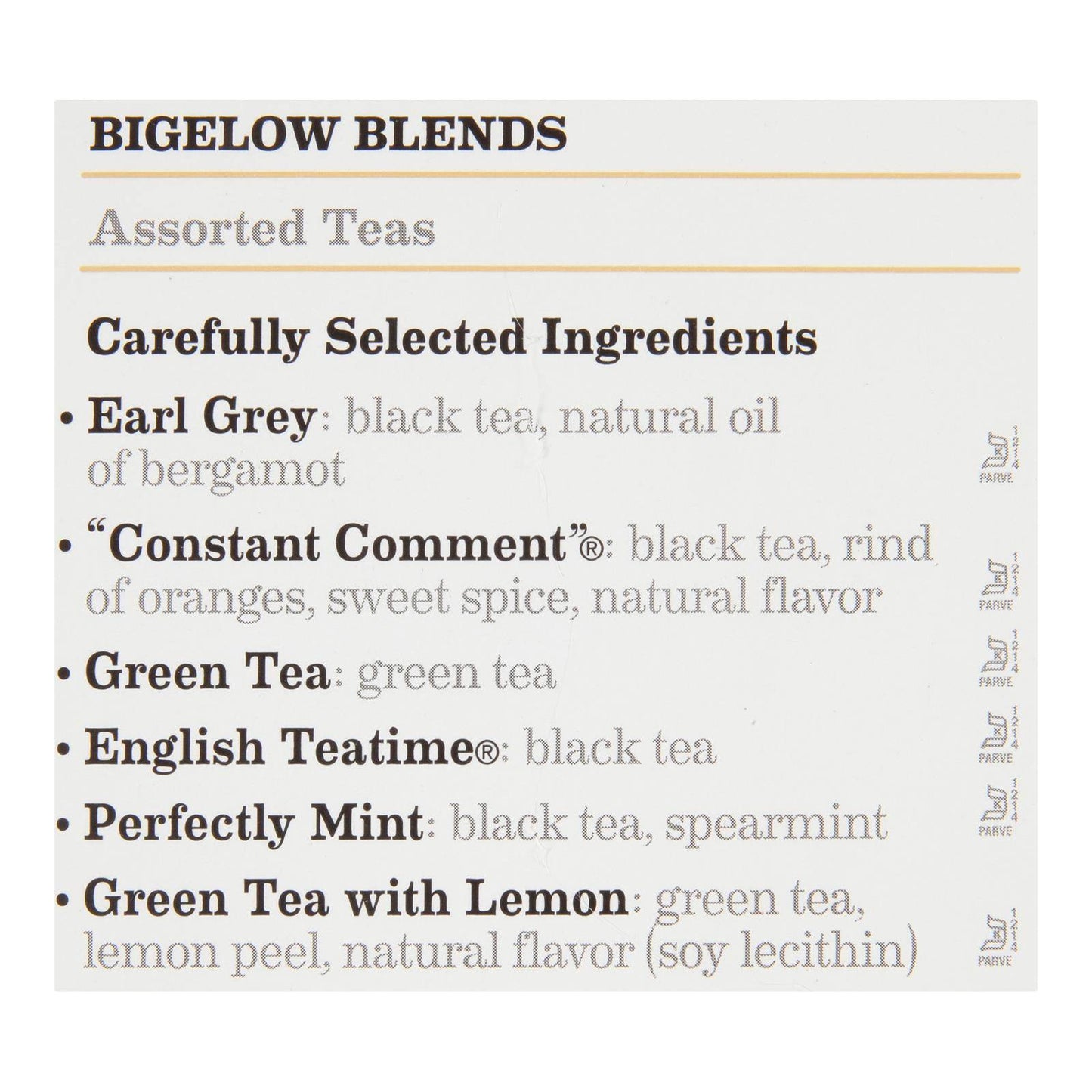 Buy Bigelow Tea Assorted Tea - 6 Variety - Case Of 6 - 18 Bag  at OnlyNaturals.us