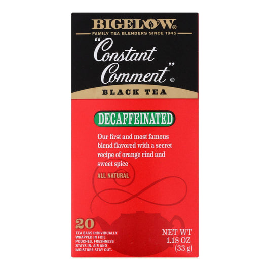 Bigelow Tea Constant Comment Decaffeinated Black Tea - Case Of 6 - 20 Bags | OnlyNaturals.us