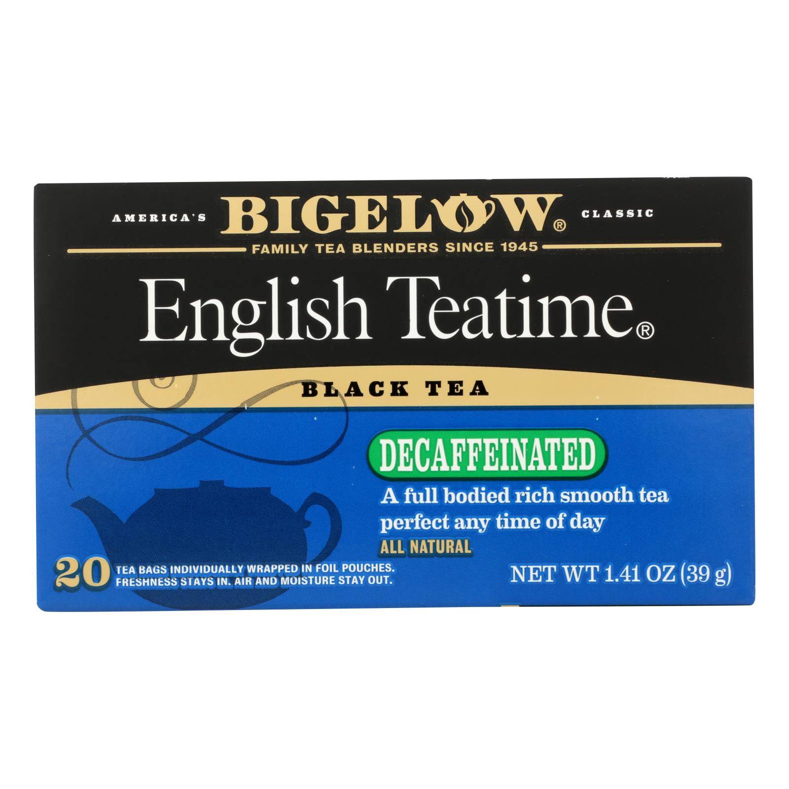 Buy Bigelow Tea English Teatime Decaffeinated Black Tea - Case Of 6 - 20 Bags  at OnlyNaturals.us