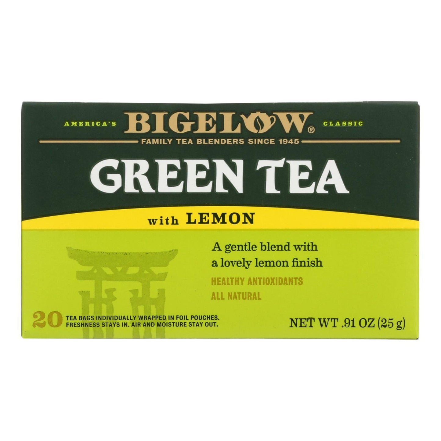 Buy Bigelow Tea Green Tea - With Lemon - Case Of 6 - 20 Bag  at OnlyNaturals.us