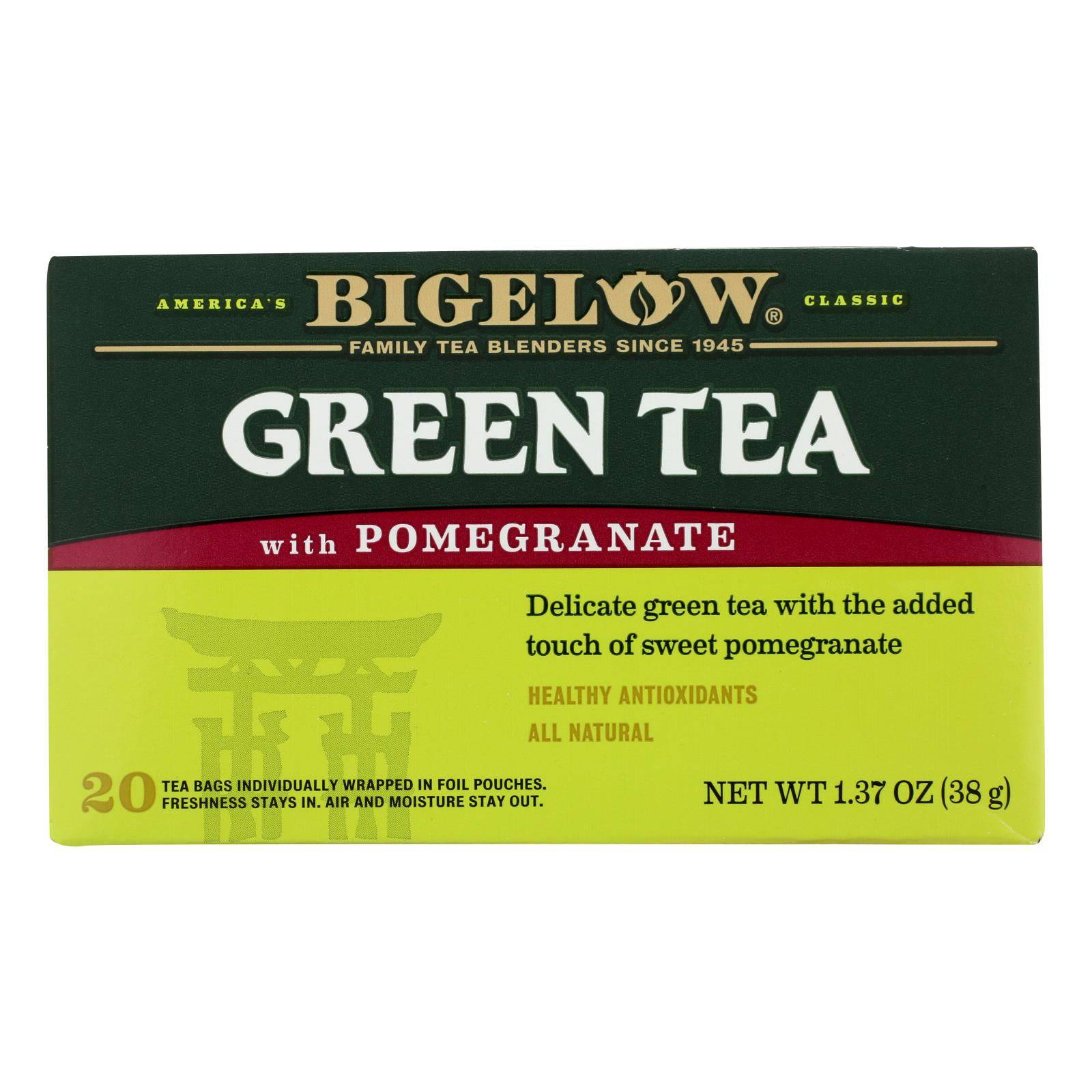 Bigelow Tea Green Tea - With Pomegranate - Case Of 6 - 20 Bag | OnlyNaturals.us