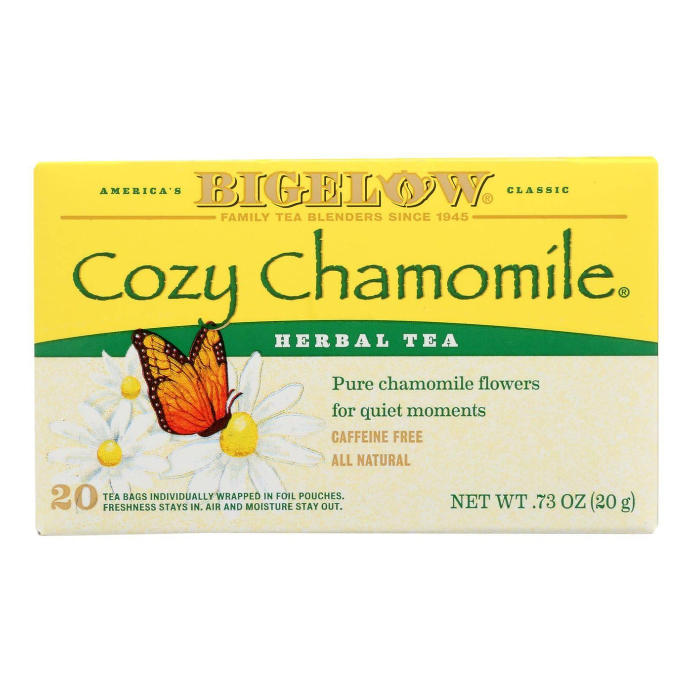 Buy Bigelow Tea Herbal Tea - Cozy Chamomile - Case Of 6 - 20 Bag  at OnlyNaturals.us