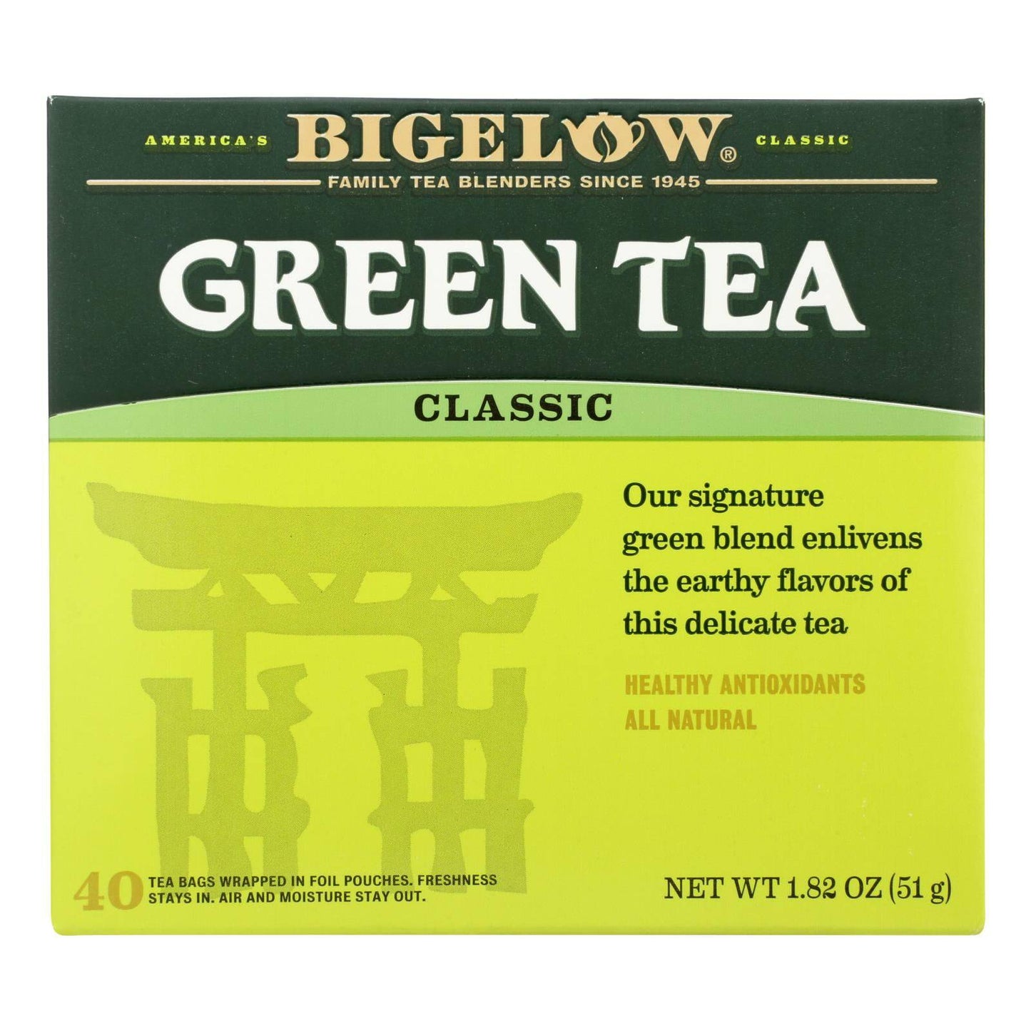 Buy Bigelow Tea Tea - Green - Case Of 6 - 40 Bag  at OnlyNaturals.us