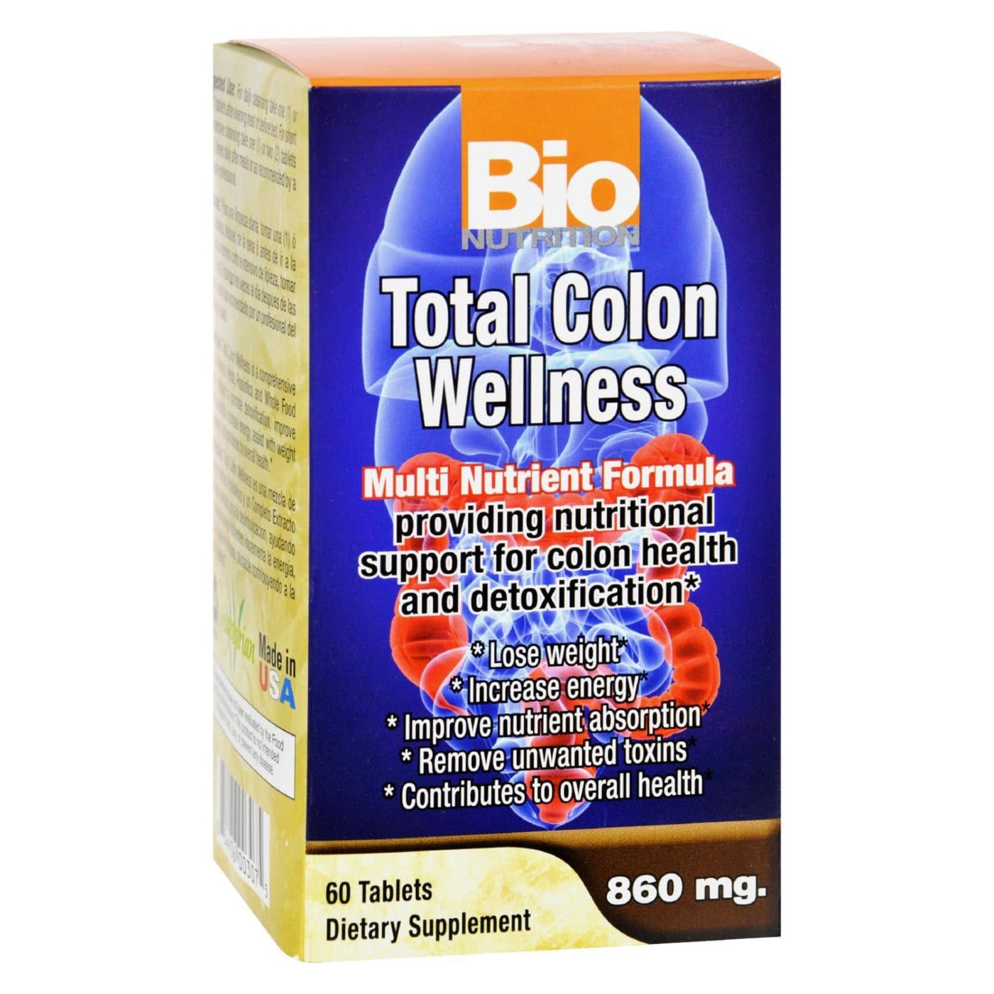 Bio Nutrition - Total Colon Wellness - 60 Tablets | OnlyNaturals.us