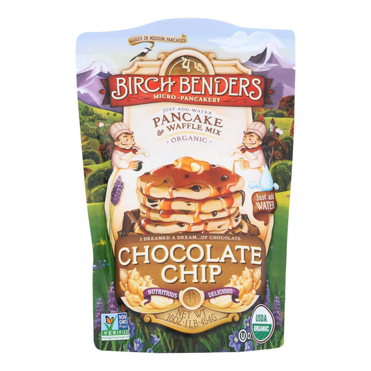 Buy Birch Benders Pancake And Waffle Mix - Chocolate Chip - Case Of 6 - 16 Oz.  at OnlyNaturals.us