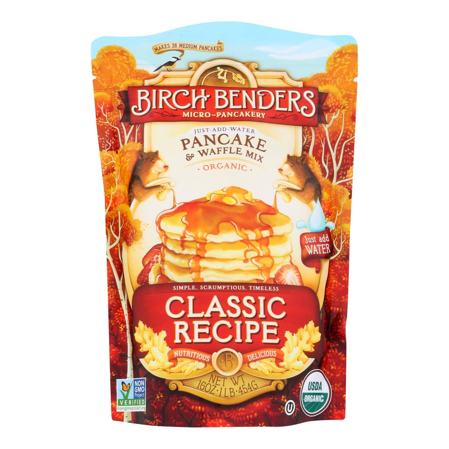 Buy Birch Benders Pancake And Waffle Mix - Classic - Case Of 6 - 16 Oz.  at OnlyNaturals.us