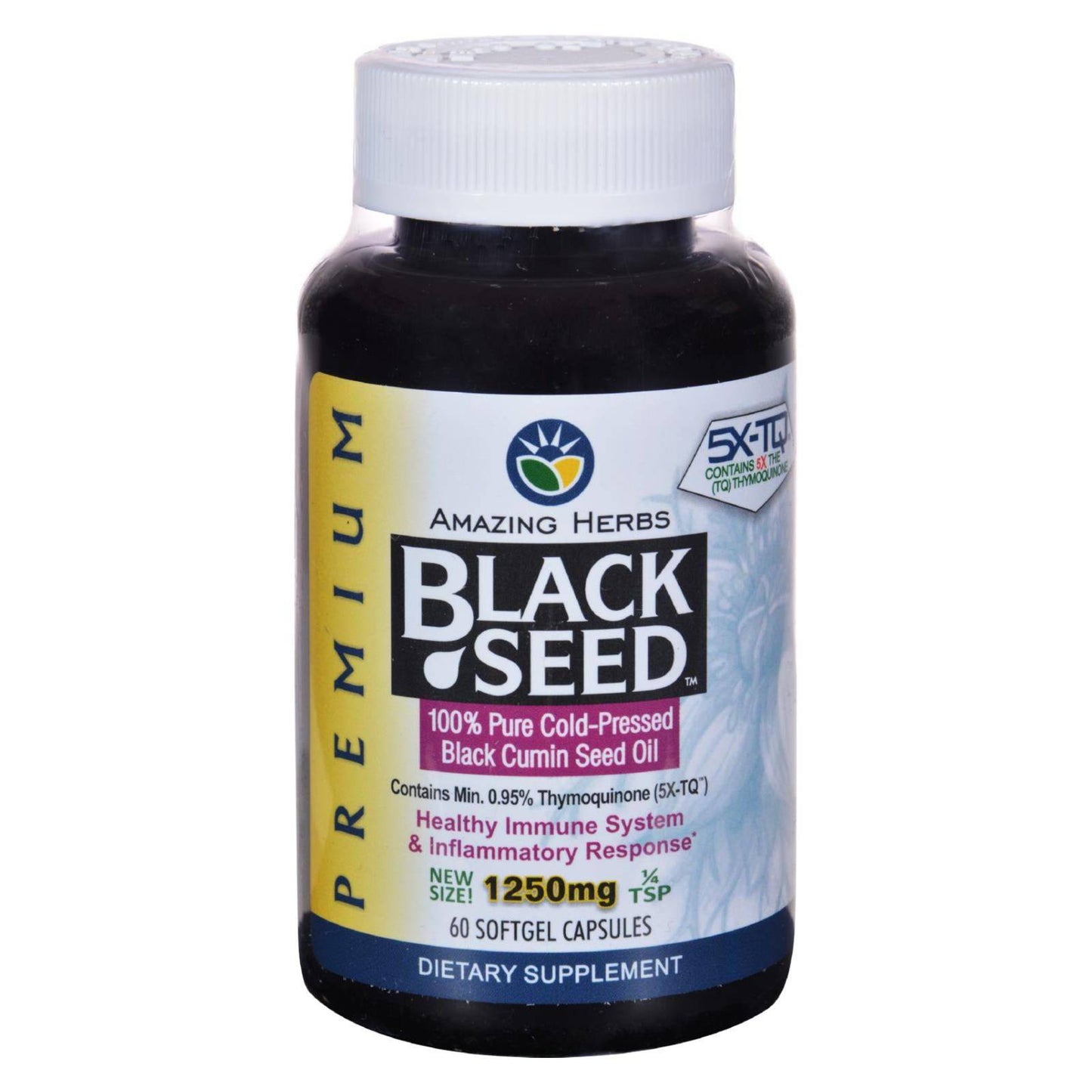 Black Seed Oil - 1250 Mg - 60 Softgel Capsules | OnlyNaturals.us