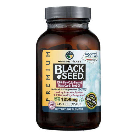 Black Seed Oil - 1250 Mg - 60 Softgel Capsules | OnlyNaturals.us