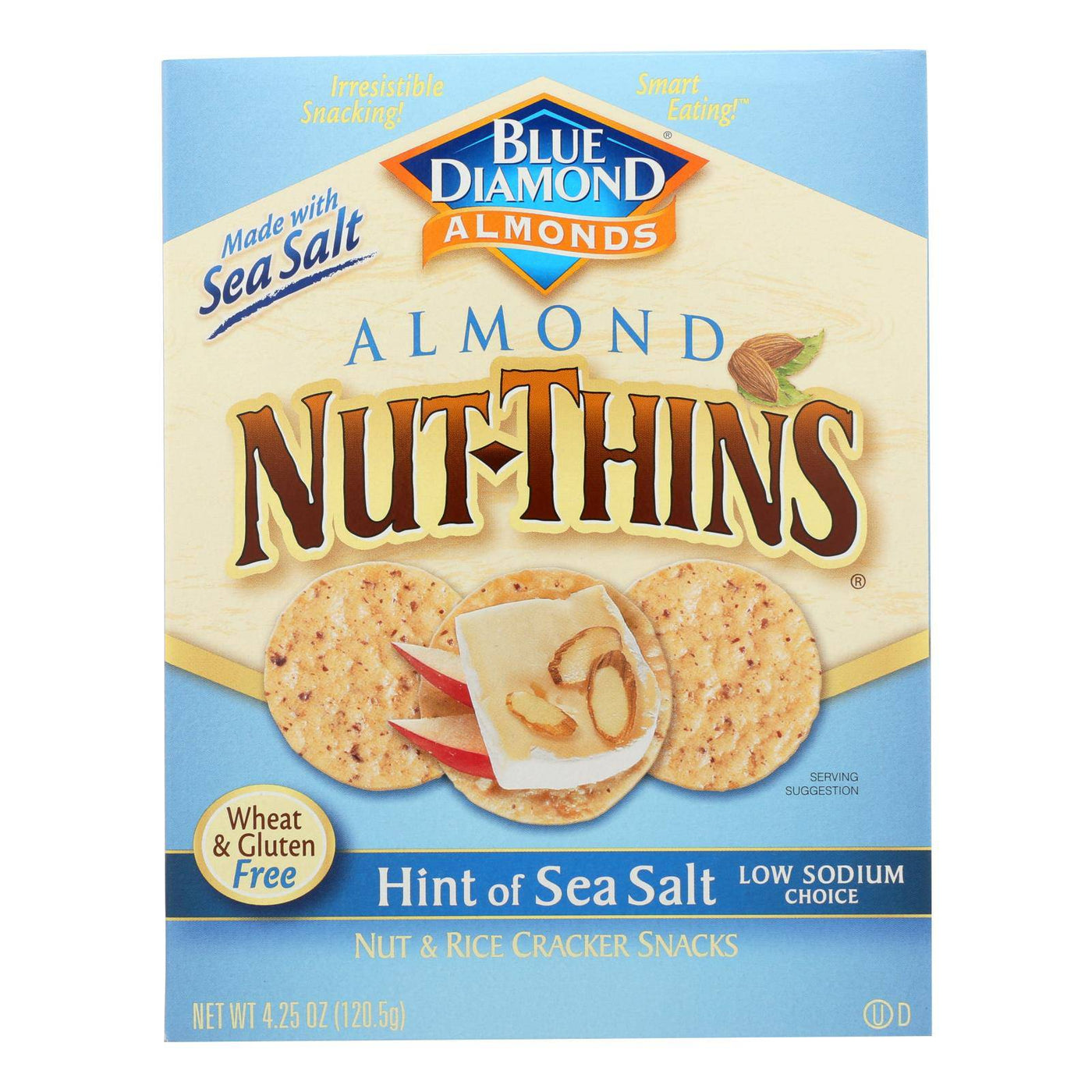 Buy Blue Diamond - Nut Thins - Sea Salt - Case Of 12 - 4.25 Oz.  at OnlyNaturals.us