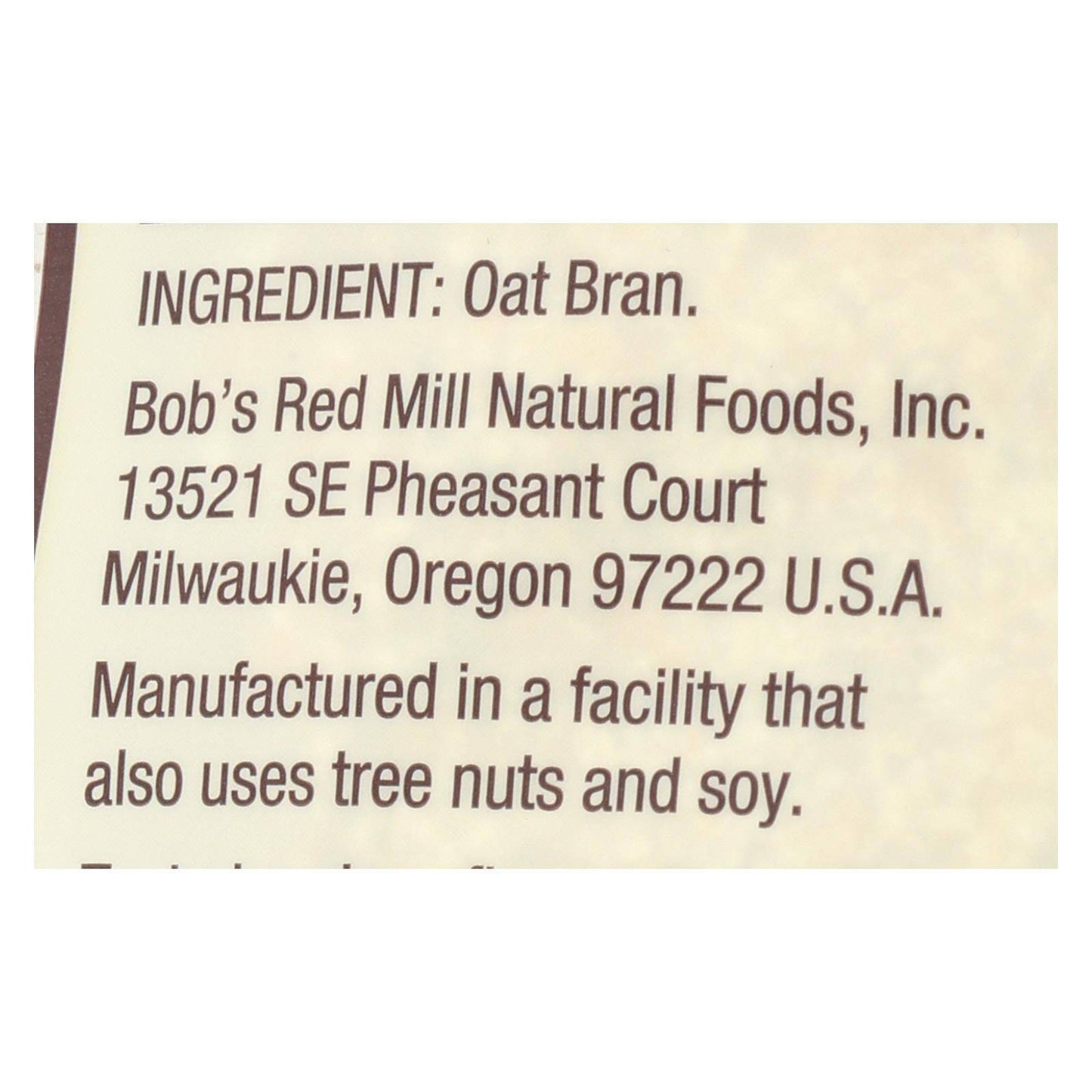 Bob's Red Mill - Oat Bran - Gluten Free - Case Of 4-16 Oz. | OnlyNaturals.us