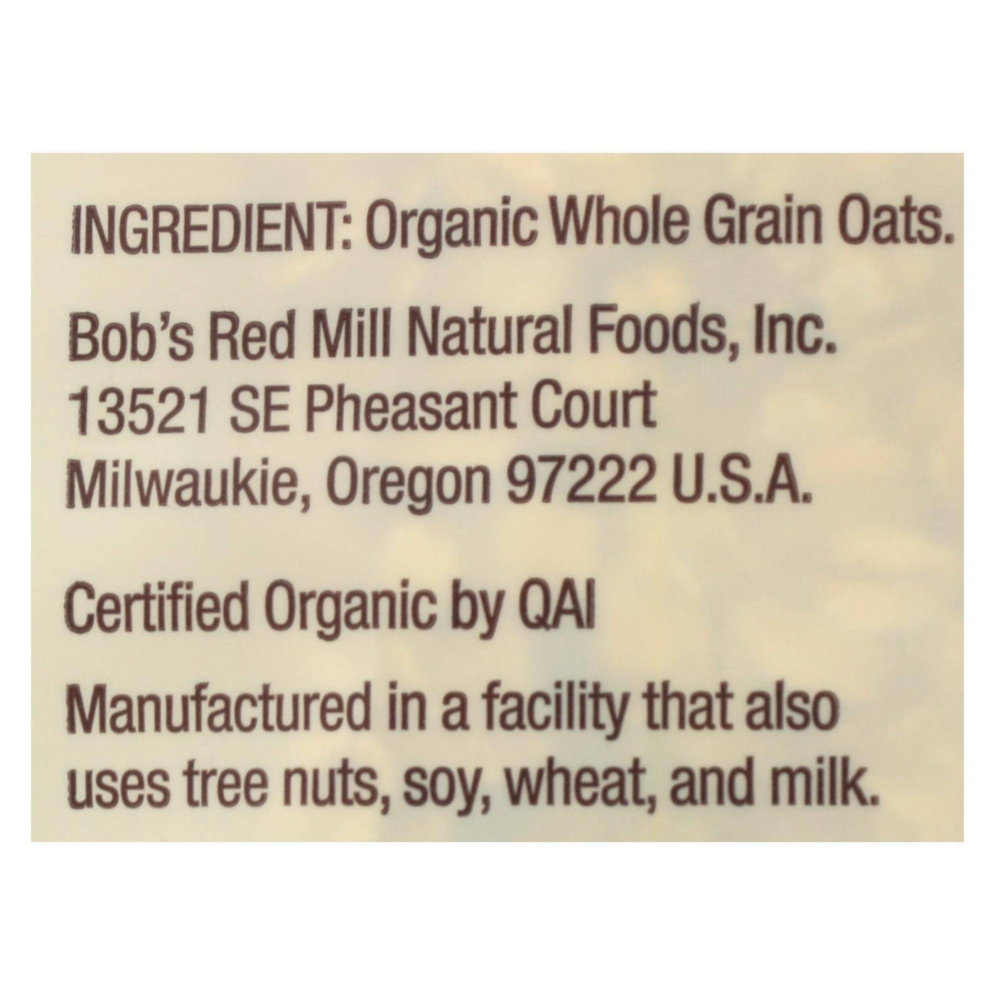 Bob's Red Mill - Oats - Organic Extra Thick Rolled Oats - Whole Grain - Case Of 4 - 32 Oz. | OnlyNaturals.us
