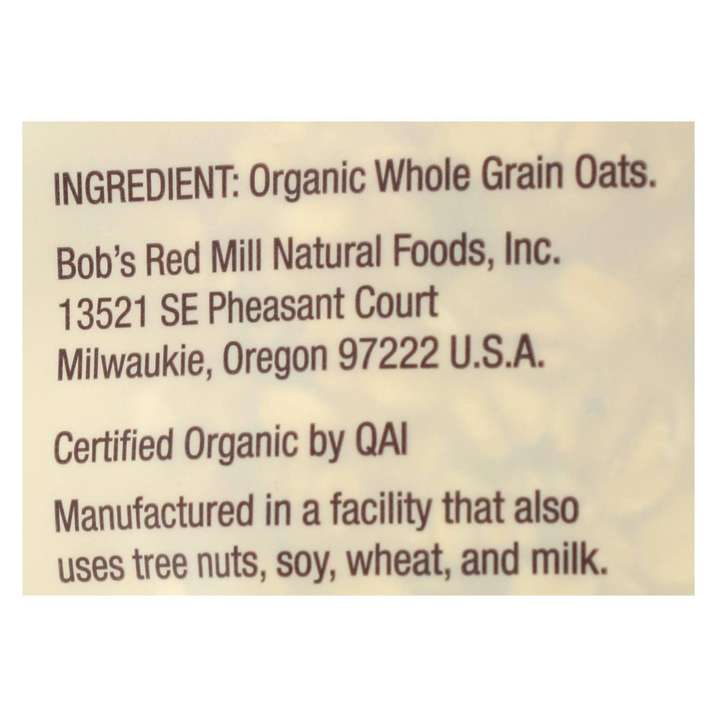 Bob's Red Mill - Oats - Organic Old Fashioned Rolled Oats - Case Of 4 - 32 Oz. | OnlyNaturals.us