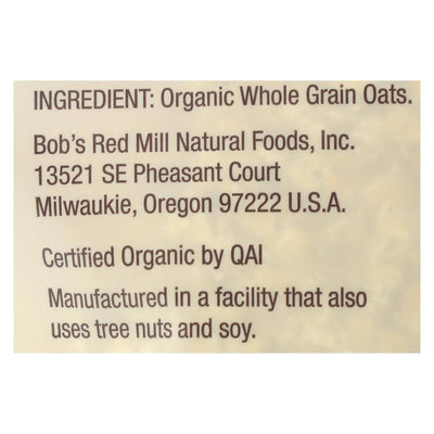 Bob's Red Mill - Organic Quick Cooking Rolled Oats - Gluten Free - Case Of 4-28 Oz | OnlyNaturals.us