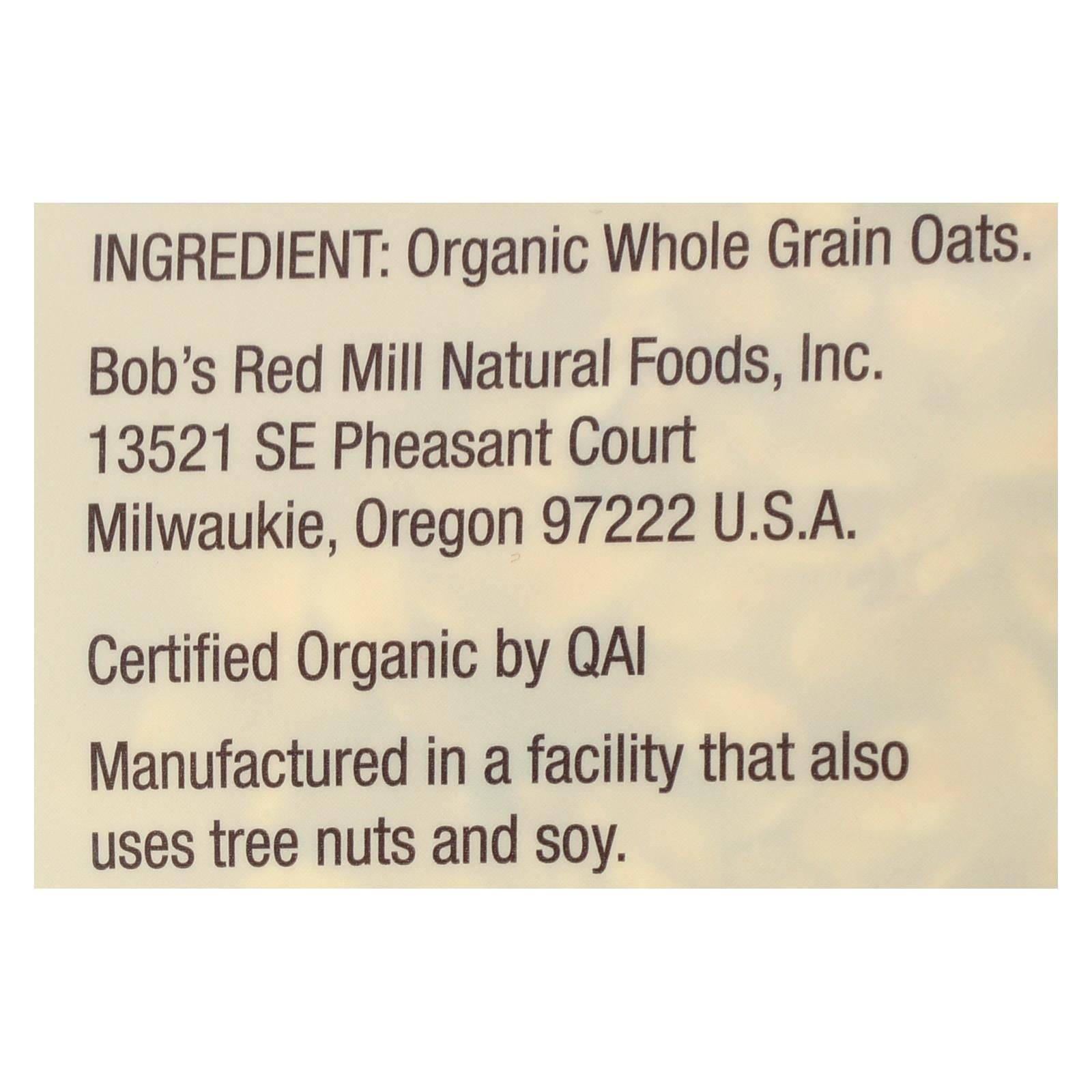 Bob's Red Mill - Organic Thick Rolled Oats - Gluten Free - Case Of 4-32 Oz | OnlyNaturals.us