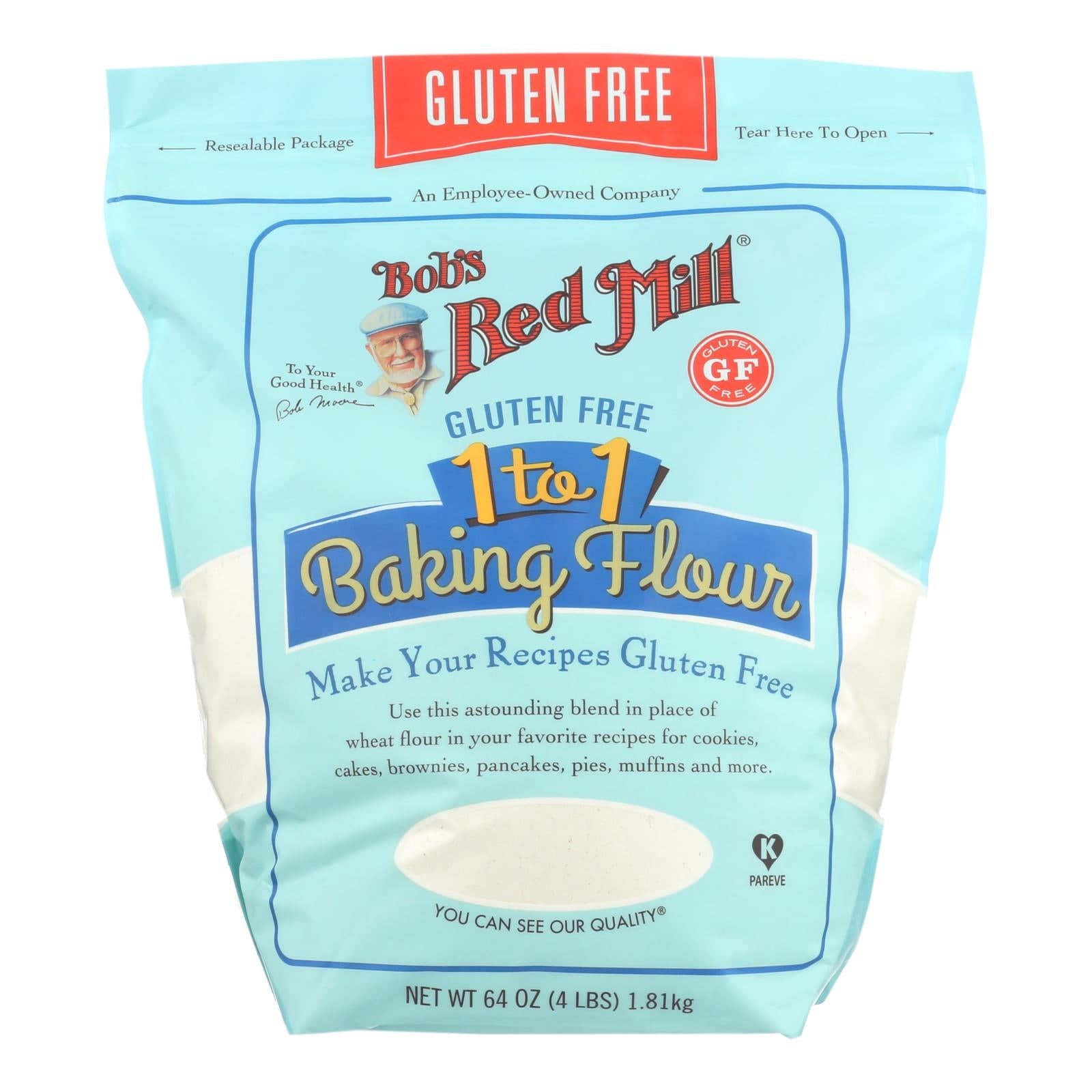 Bob's Red Mill - Baking Flour 1 To 1 - Case Of 4-64 Oz | OnlyNaturals.us