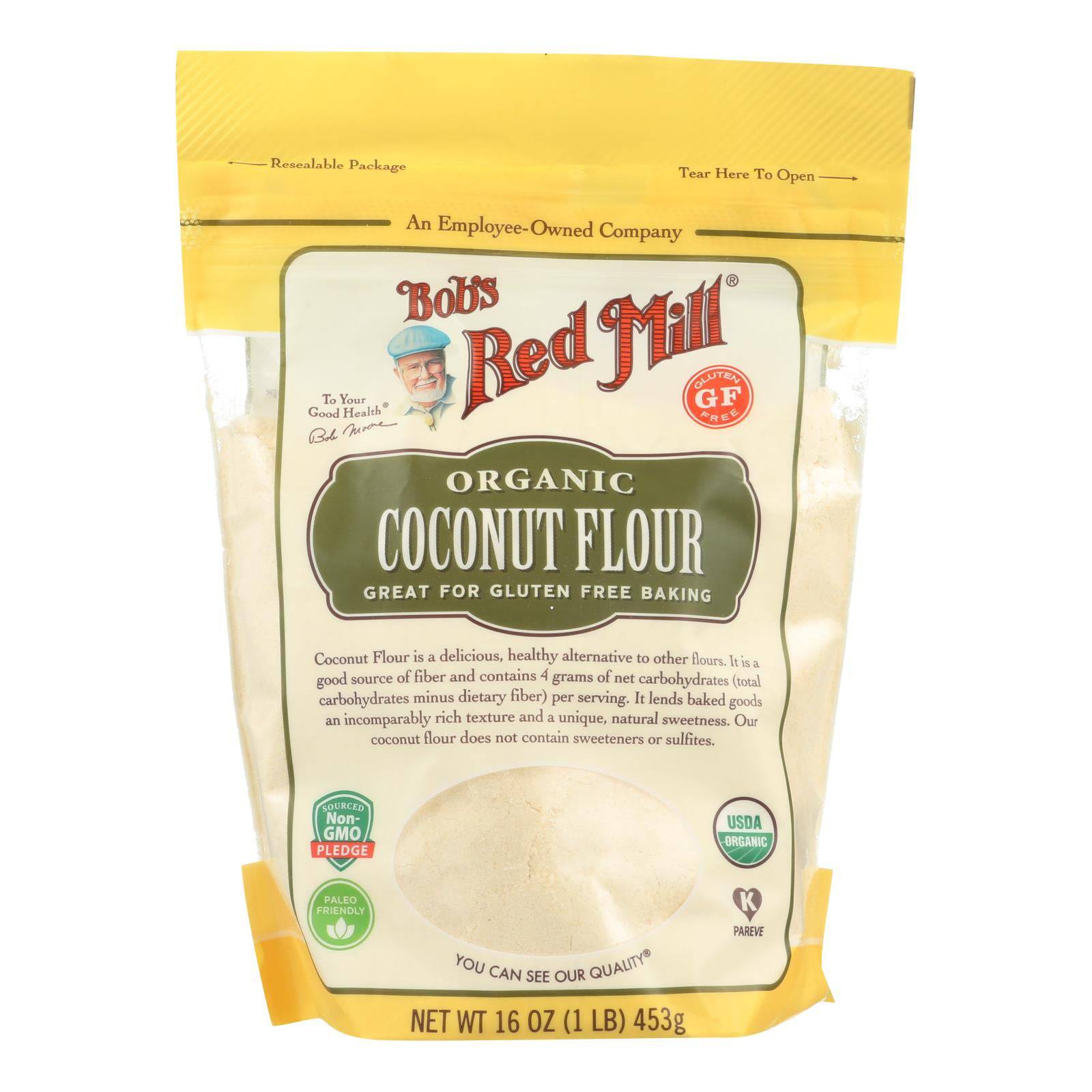 Bob's Red Mill - Flour - Organic - Coconut - Case Of 4 - 16 Oz | OnlyNaturals.us