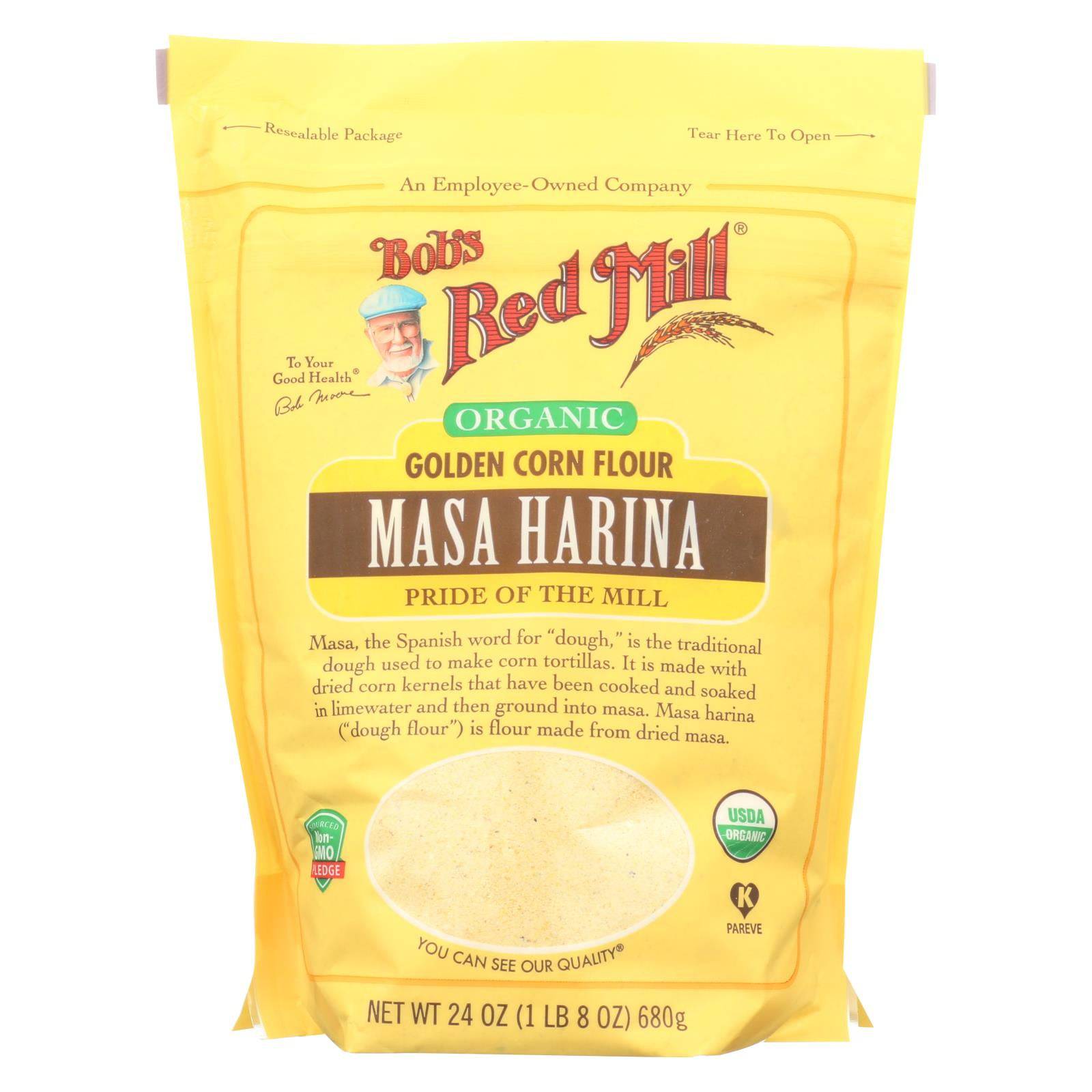 Buy Bob's Red Mill - Flour - Organic - Masa Harina - Case Of 4 - 24 Oz  at OnlyNaturals.us