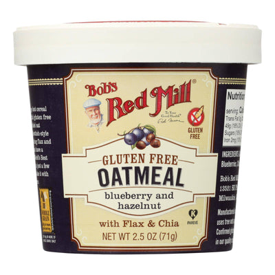 Bob's Red Mill - Gluten Free Oatmeal Cup Blueberry And Hazelnut - 2.5 Oz - Case Of 12 | OnlyNaturals.us