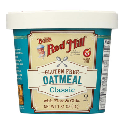Bob's Red Mill - Gluten Free Oatmeal Cup Classic With Flax-chia - 1.81 Oz - Case Of 12 | OnlyNaturals.us