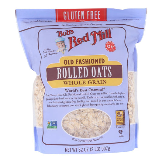 Bob's Red Mill - Old Fashioned Rolled Oats - Gluten Free - Case Of 4-32 Oz. | OnlyNaturals.us