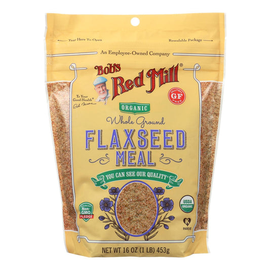 Bob's Red Mill - Organic Flaxseed Meal - Brown - Case Of 4 - 16 Oz | OnlyNaturals.us