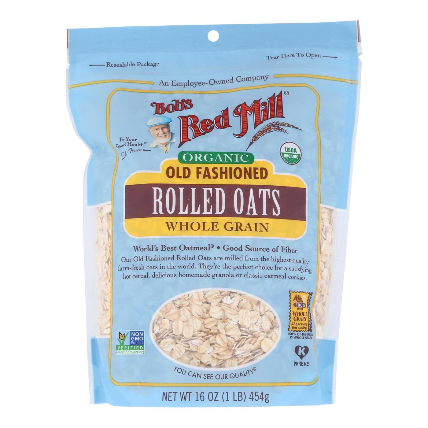 Bob's Red Mill - Organic Old Fashioned Rolled Oats - Case Of 4-16 Oz | OnlyNaturals.us