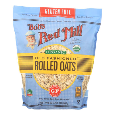 Bob's Red Mill - Organic Old Fashioned Rolled Oats - Gluten Free - Case Of 4-32 Oz | OnlyNaturals.us