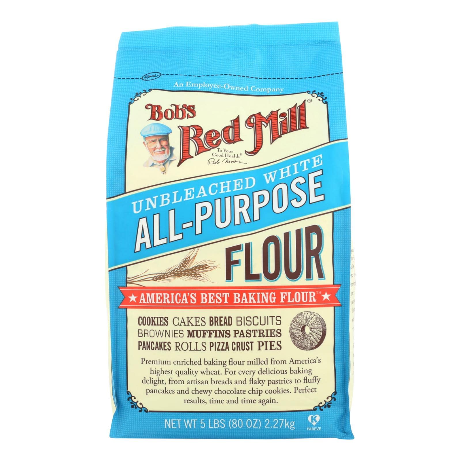 Buy Bob's Red Mill - Unbleached White All-purpose Baking Flour - 5 Lb - Case Of 4  at OnlyNaturals.us