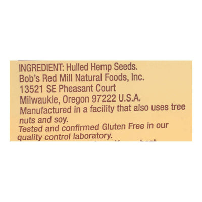 Bob's Red Mill - Seeds Hemp Hulled - Case Of 5-8 Oz | OnlyNaturals.us